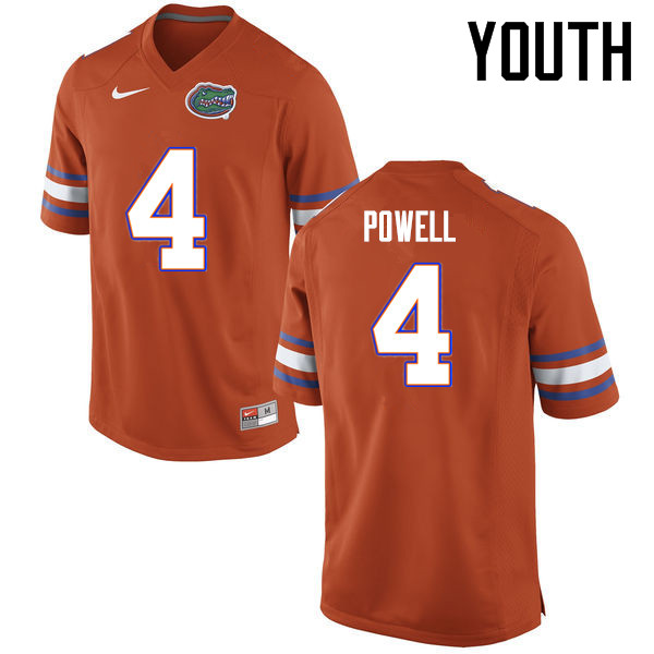 Youth Florida Gators #4 Brandon Powell College Football Jerseys Sale-Orange